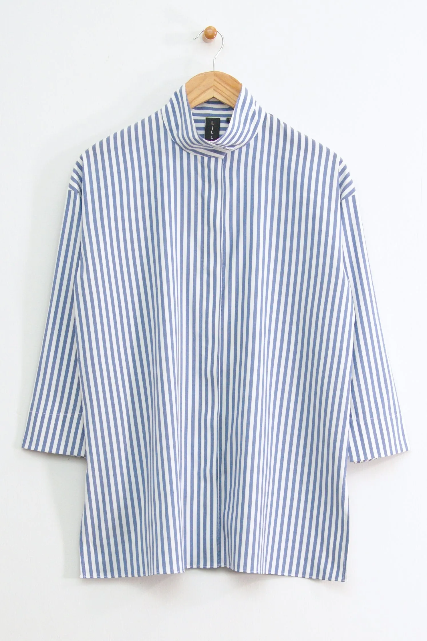 36" Oversized Striped Blouse