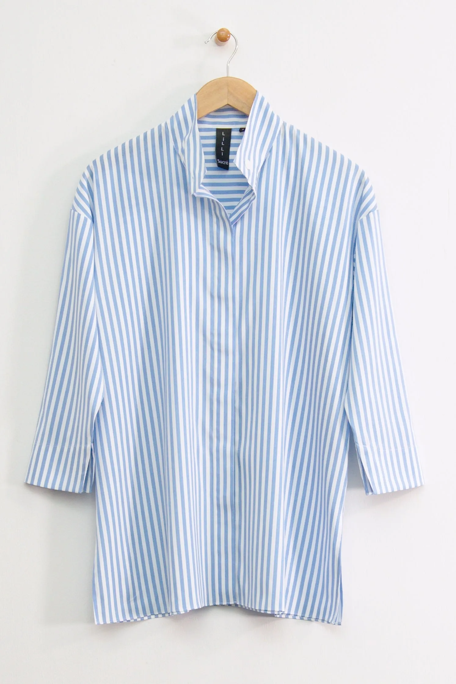 36" Oversized Striped Blouse