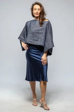 Alice Woven Cropped Top In Midnight