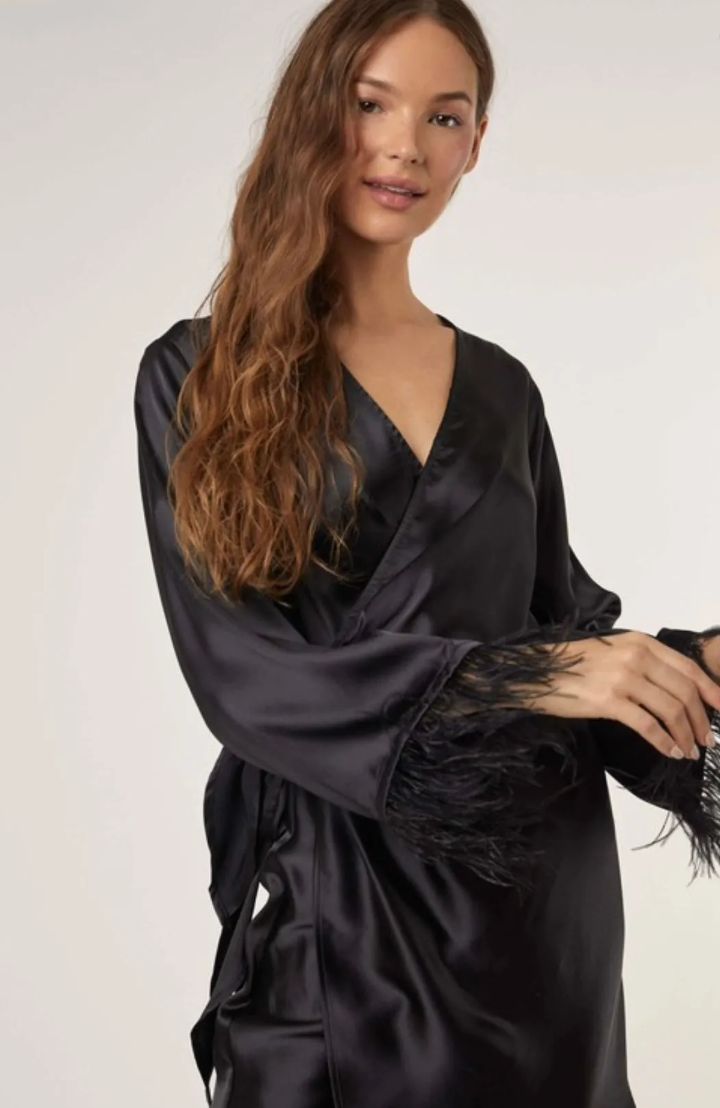 Audrey Satin Wrap Dress