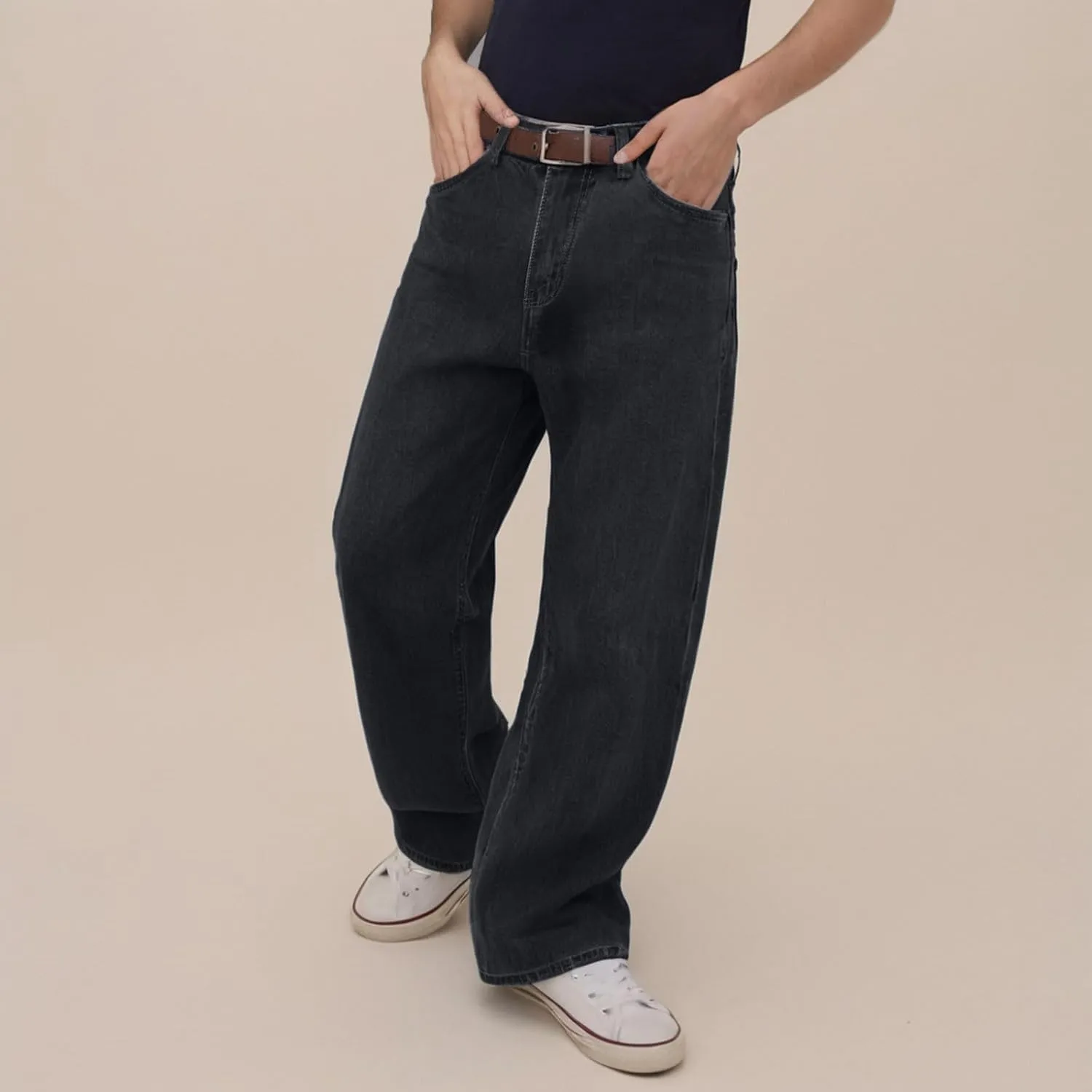 Baggy Jeans for Men Casual Straight Leg Relaxed Fit Jeans Y2K Hip Hop Harajuku Denim Pants Vintage Streetwear Jeans