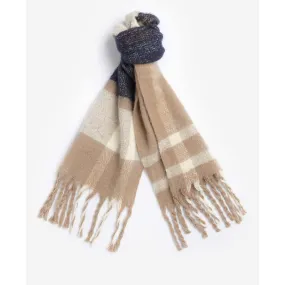 Barbour Isla Tartan Ladies Boucle Scarf - Trench Tartan