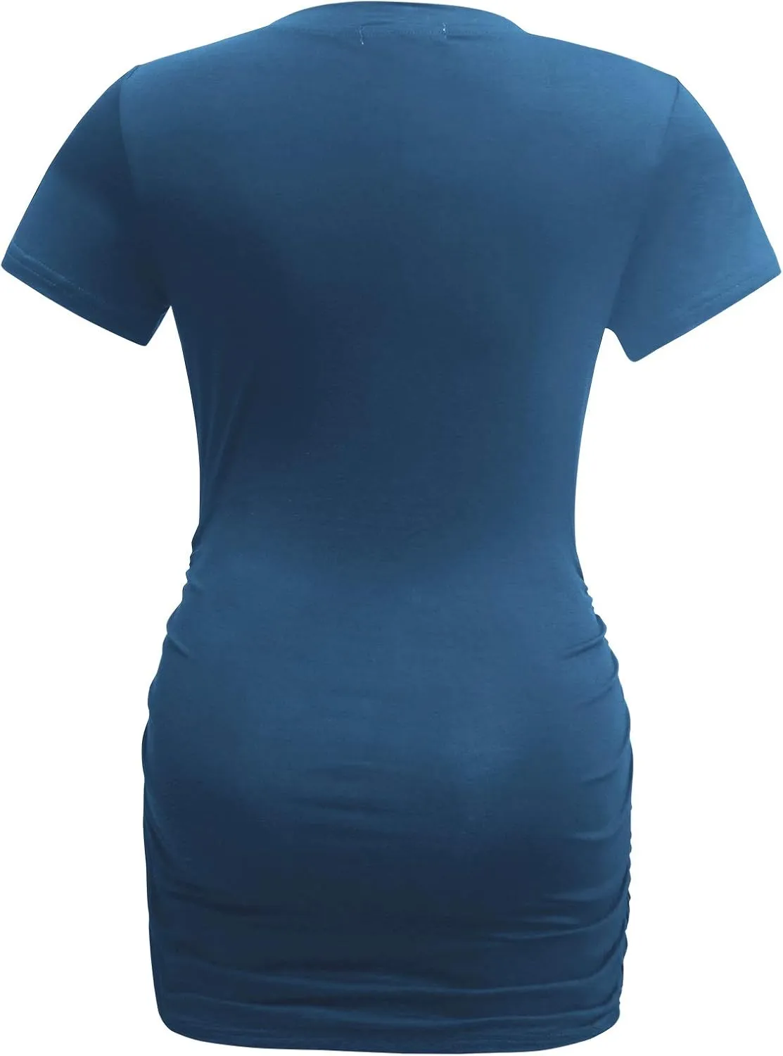 Bearsland Womens Maternity Tshirt Modal Classic Side Ruched Tee Top Mama Pregnancy Clothes