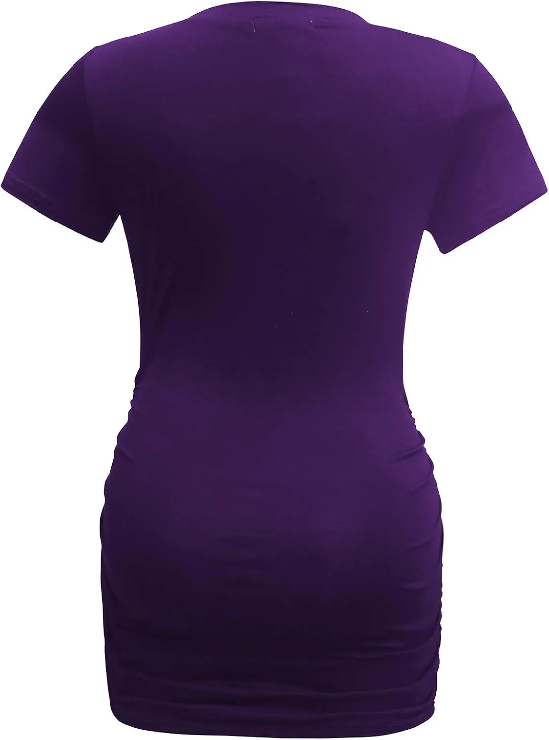 Bearsland Womens Maternity Tshirt Modal Classic Side Ruched Tee Top Mama Pregnancy Clothes