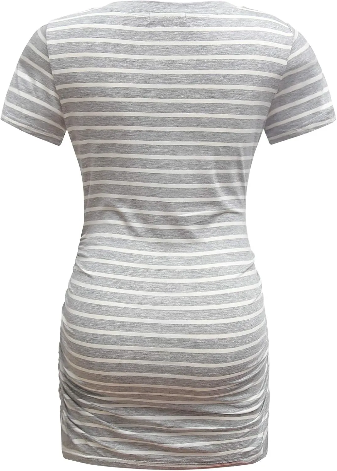 Bearsland Womens Maternity Tshirt Modal Classic Side Ruched Tee Top Mama Pregnancy Clothes