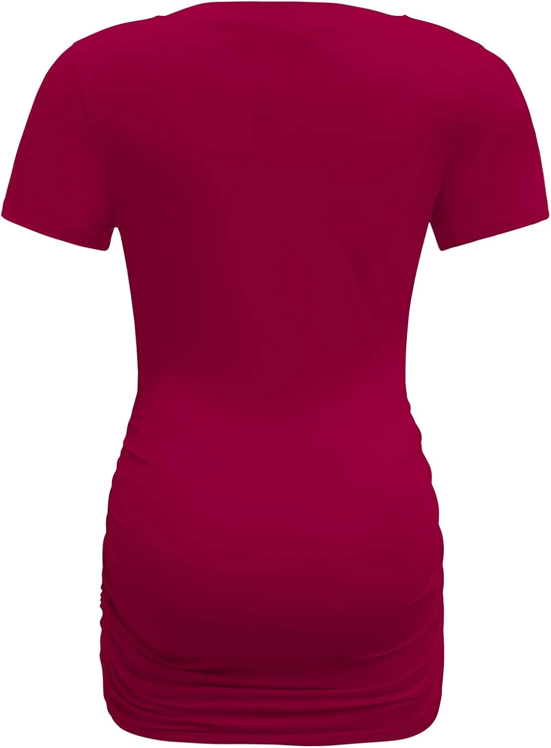 Bearsland Womens Maternity Tshirt Modal Classic Side Ruched Tee Top Mama Pregnancy Clothes