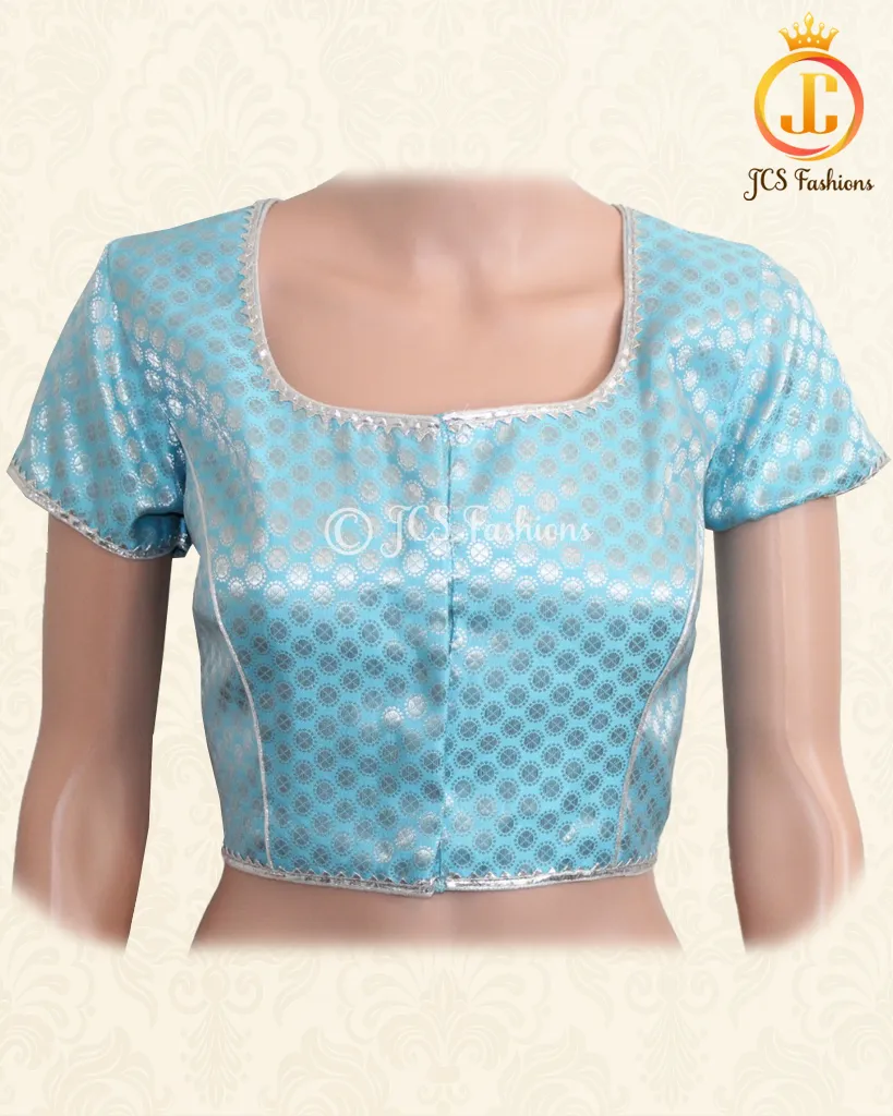 Beautiful Light Blue Banarasi brocade blouse