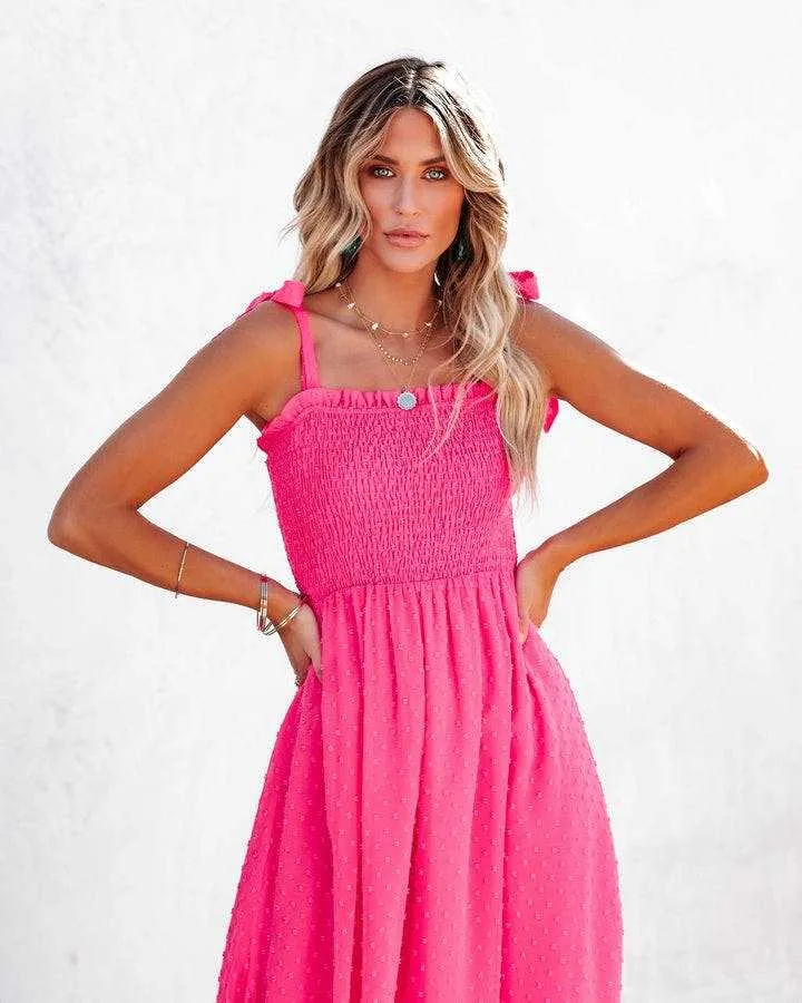 BerriesJam - 2024 Sleeveless Square Collar Mesh Beach Holiday Tulle Sundress