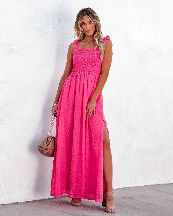 BerriesJam - 2024 Sleeveless Square Collar Mesh Beach Holiday Tulle Sundress