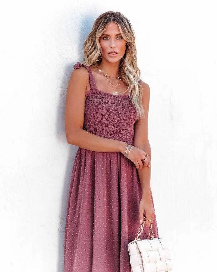BerriesJam - 2024 Sleeveless Square Collar Mesh Beach Holiday Tulle Sundress