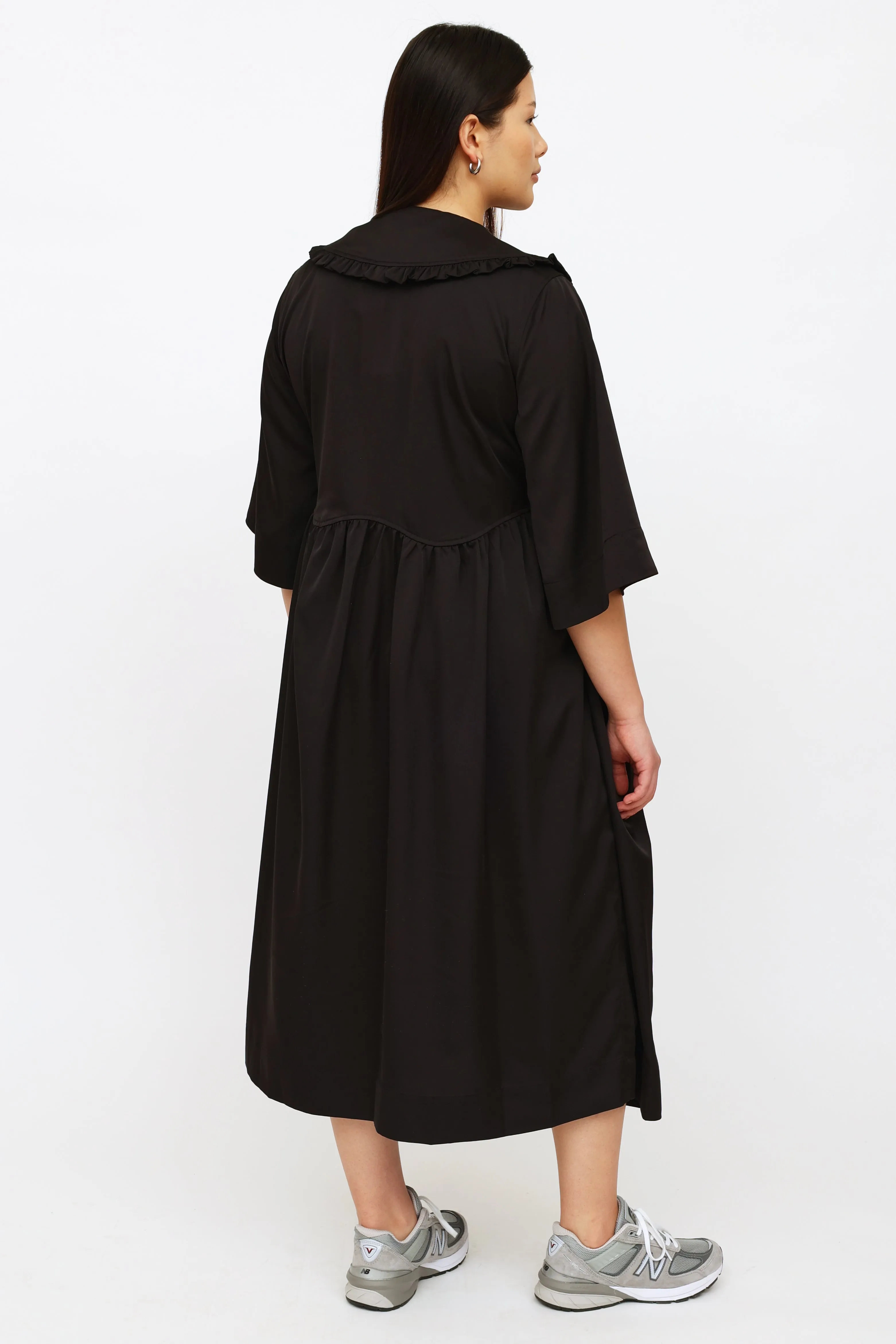 Black Maxi Wrap Dress