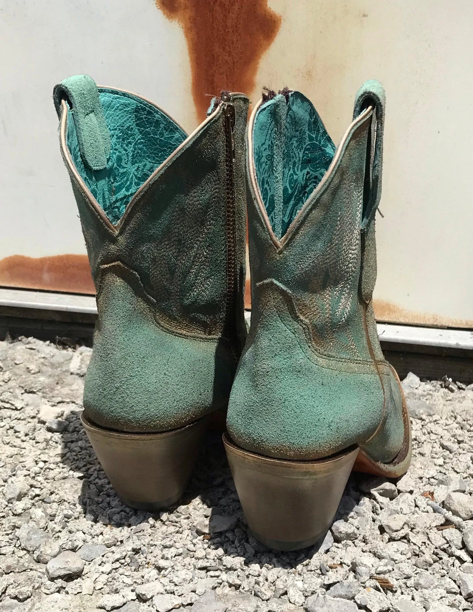 Corral Women's Mint J Toe Ankle Cowgirl Boots A4256