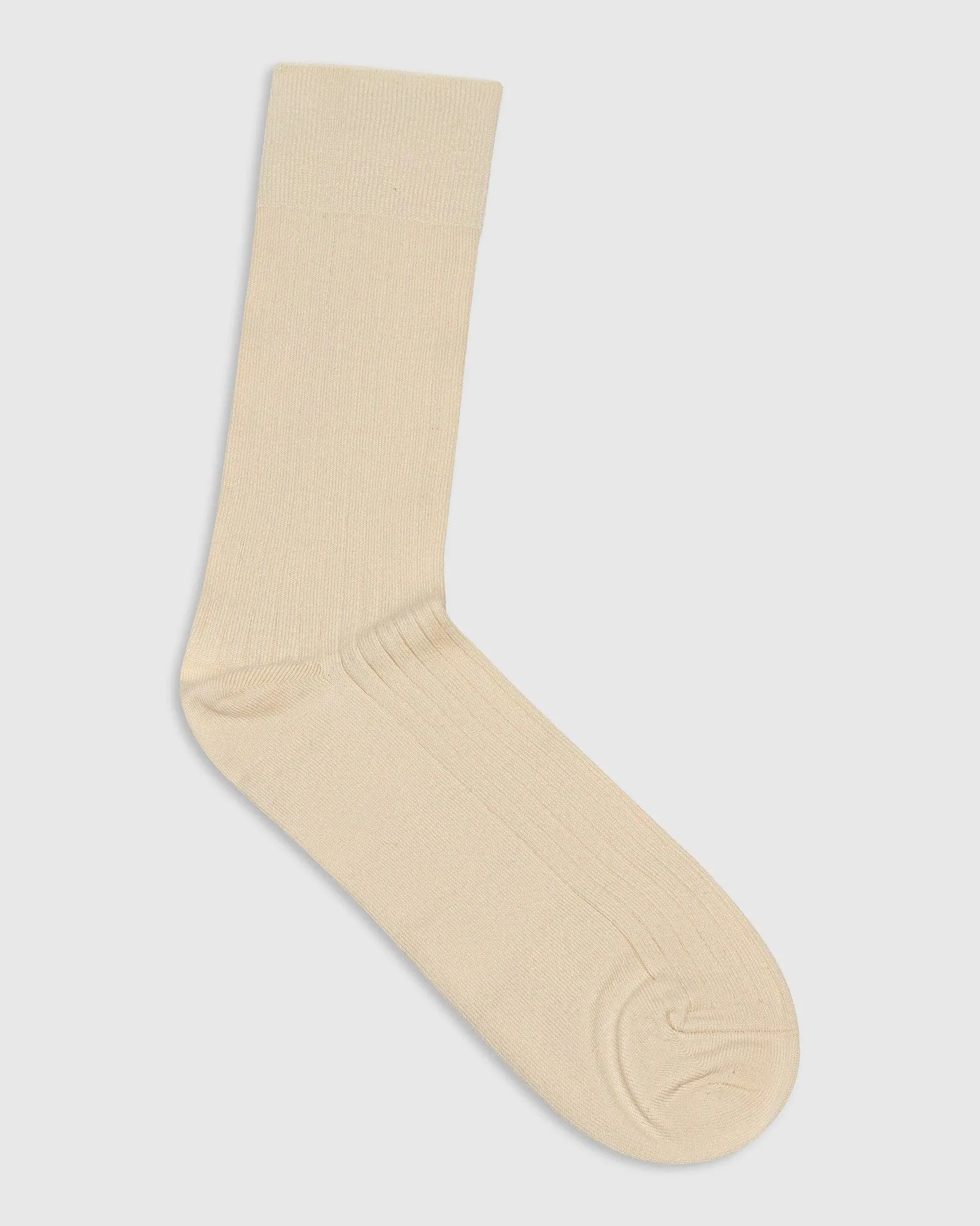 Cotton Beige Jacquard Socks - Thai