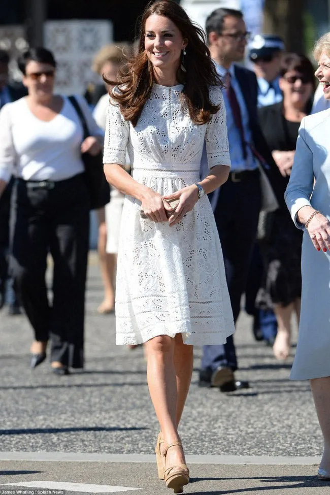 Elegant Cocktail Kate Middleton Lace Dress