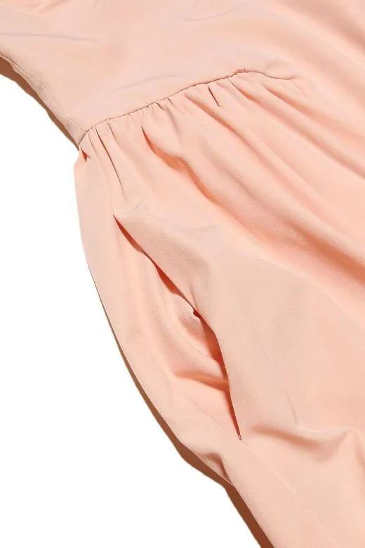 Everly Bodycon Day Midi Dress - Peach
