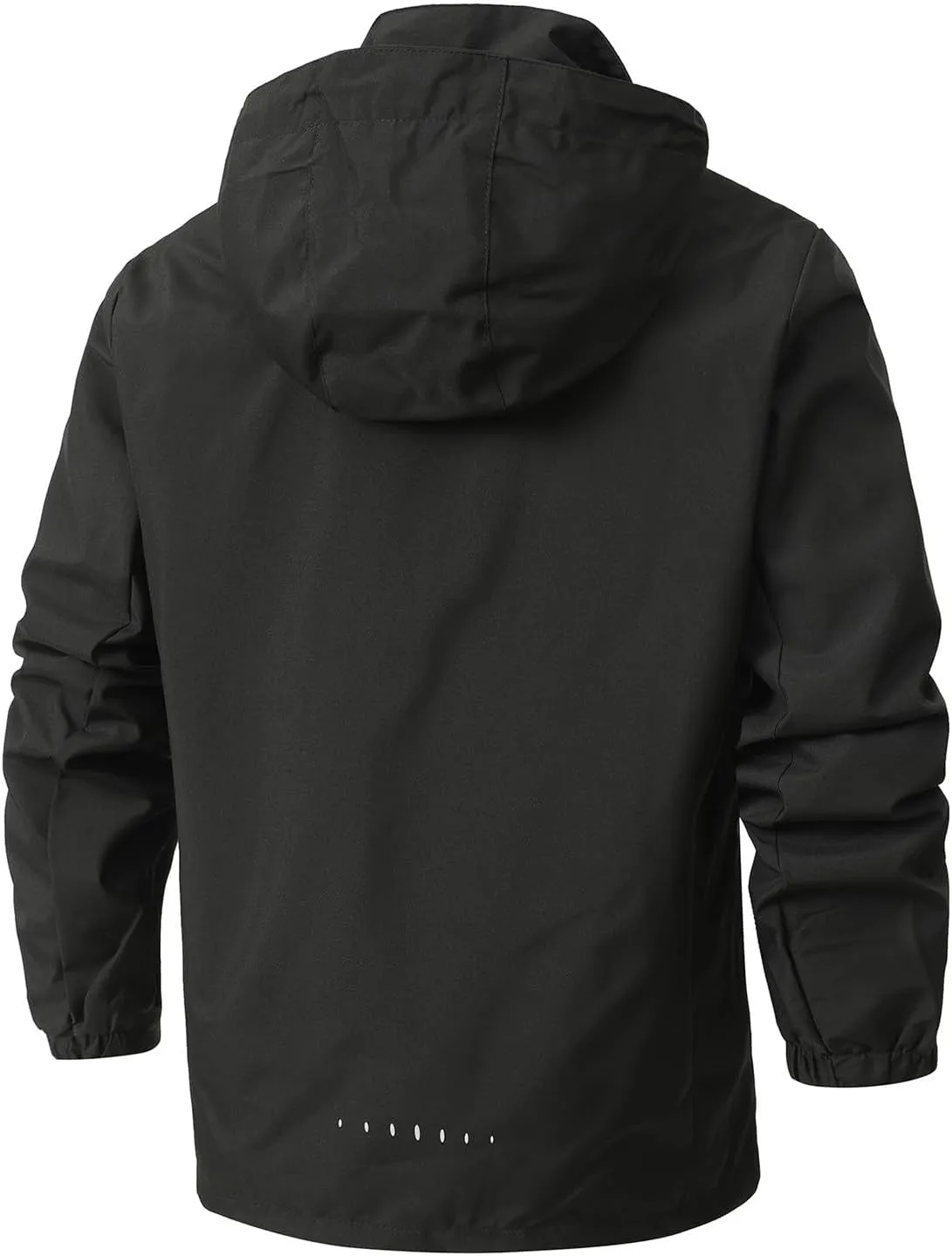Finelylove Mens Lightweight Rain Jacket Breathable Soft Shell Jacket Waterproof Hooded Windbreaker Raincoat for Hiking