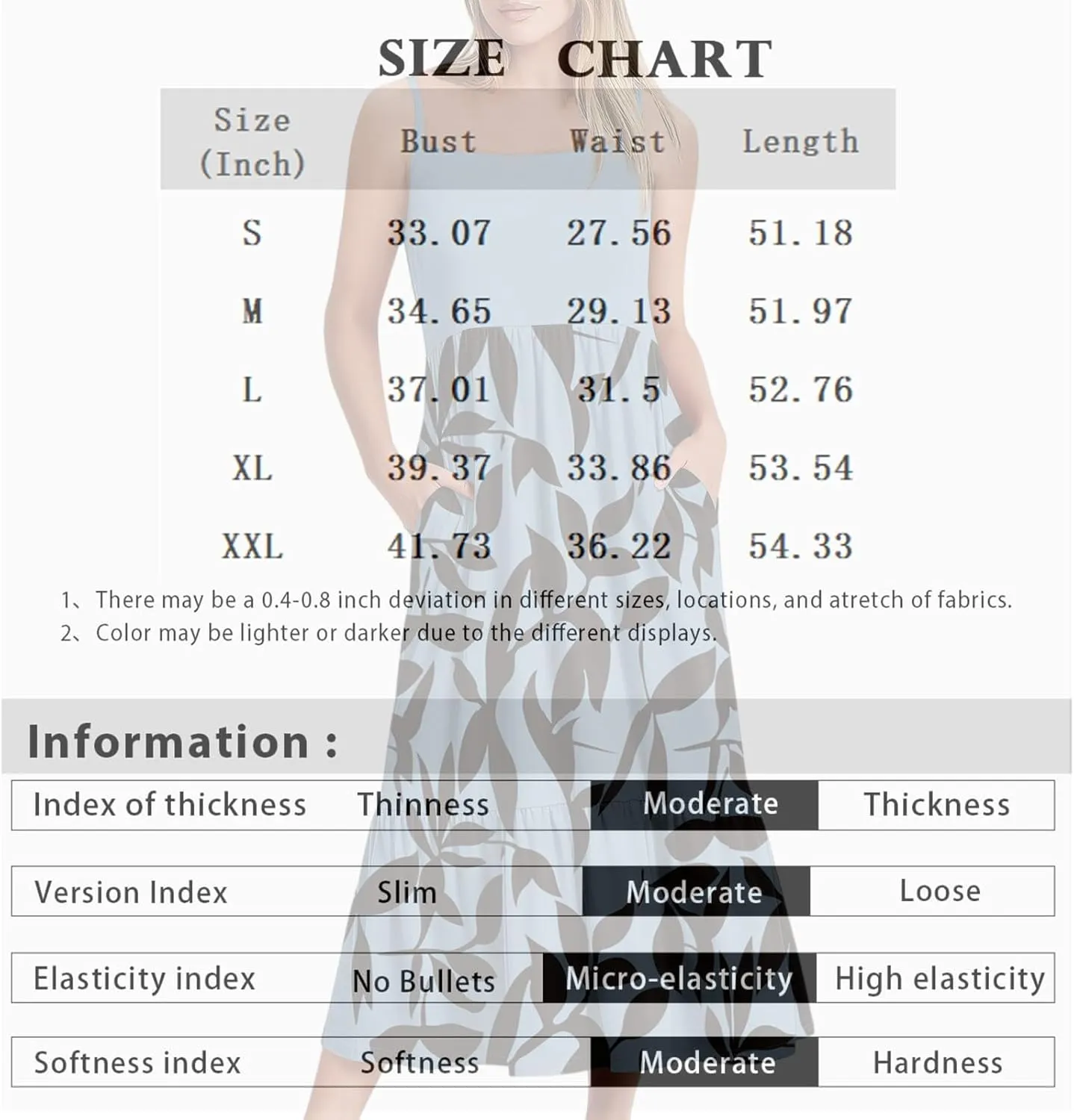 Flowy Summer Dress, Trendy Vacation Beach Casual Elegant Midi Womens Sundress