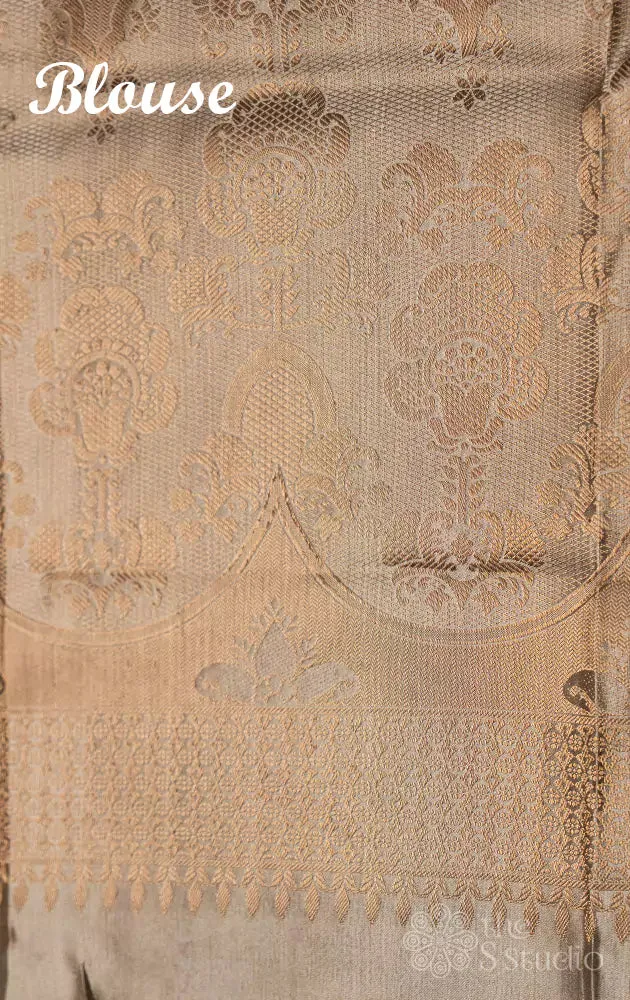 Grey semi silk saree