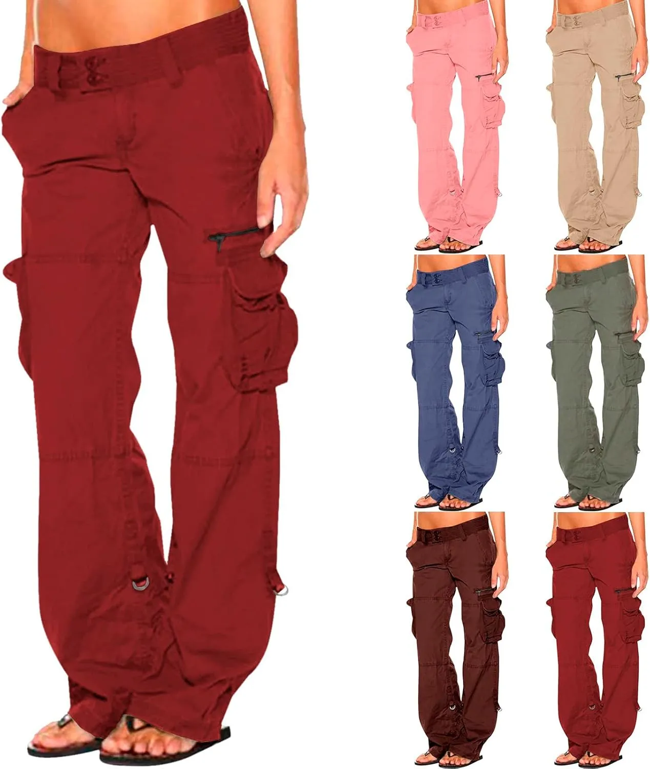 iLH Women High Waist Jeans Straight Wide Leg Pants Casual Baggy Jeans Distressed Breathable Casual Jeans Streetwear