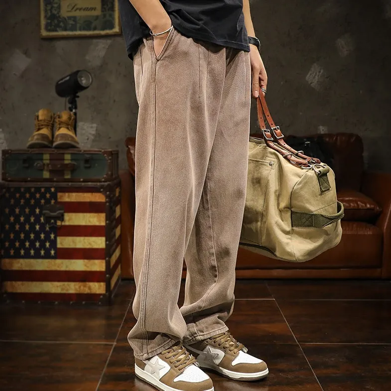 Jeans Straight Casual Long Pants P1034