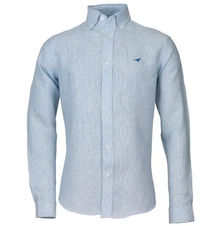 Laksen Portofino Linen Shirt, light blue