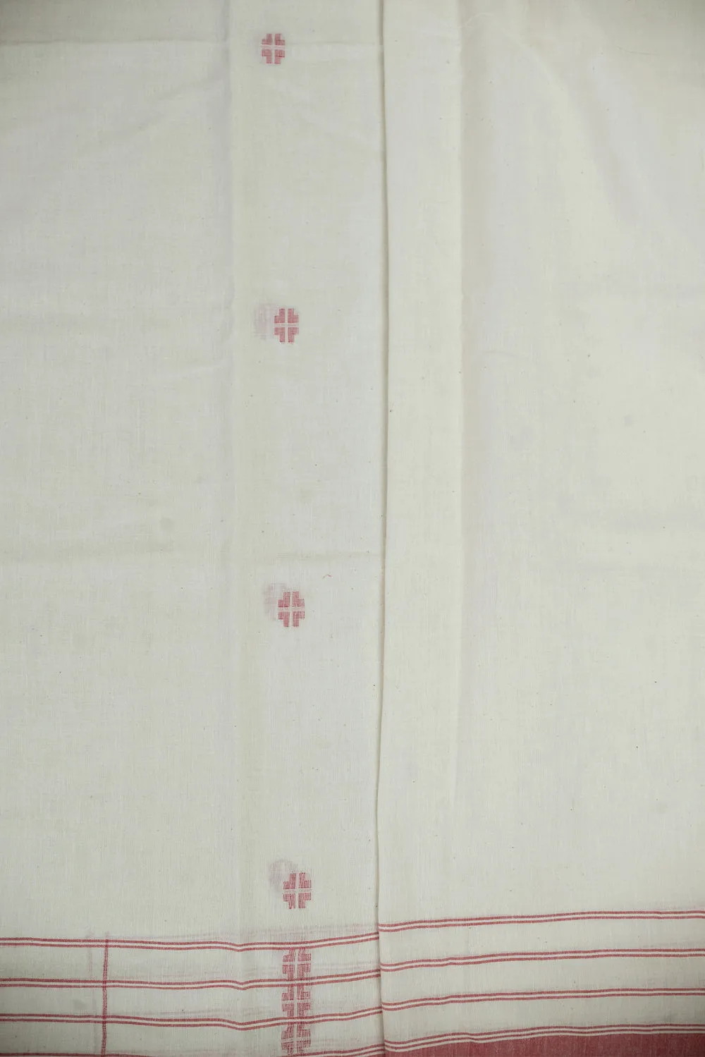 Light Cream Jamdani Cotton saree
