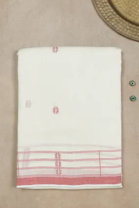 Light Cream Jamdani Cotton saree