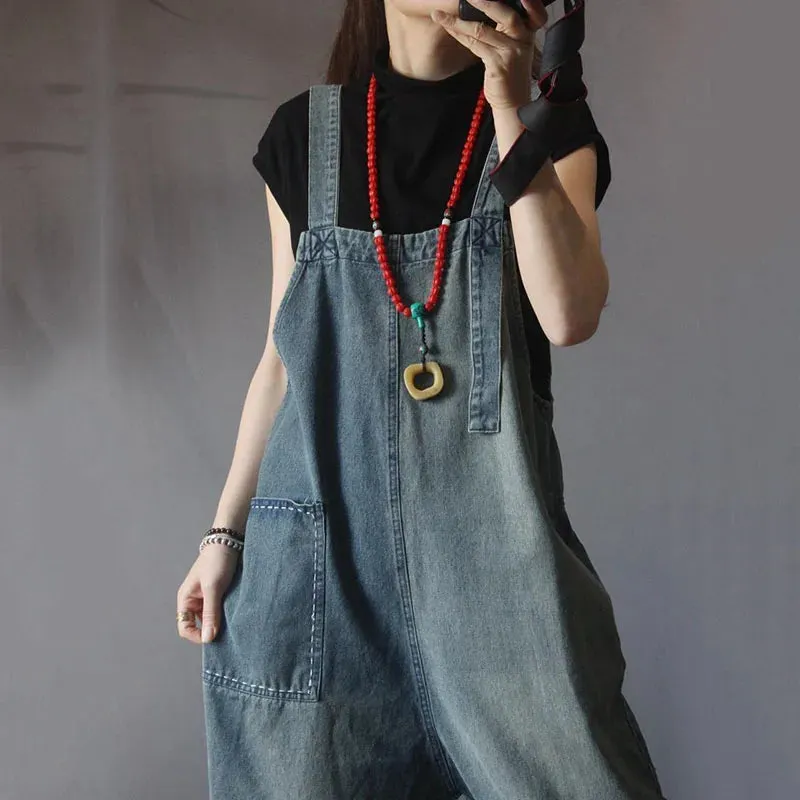 Macacão Feminino Jeans Casual Nice