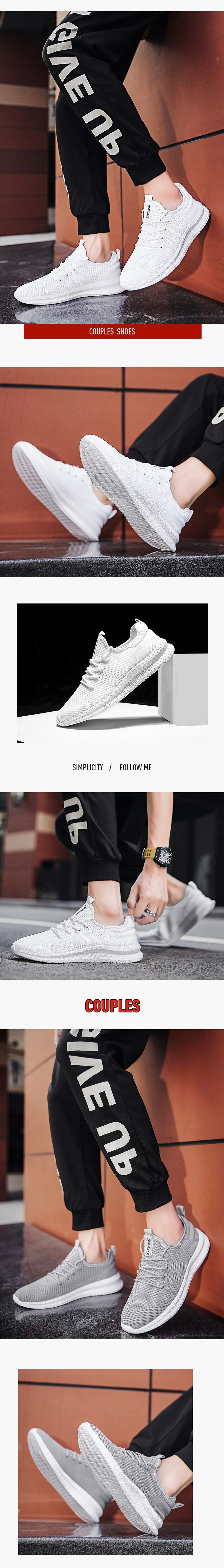 Men Running Shoes Lace up Men Sport Shoes Lightweight Comfortable Breathable Walking Sneakers