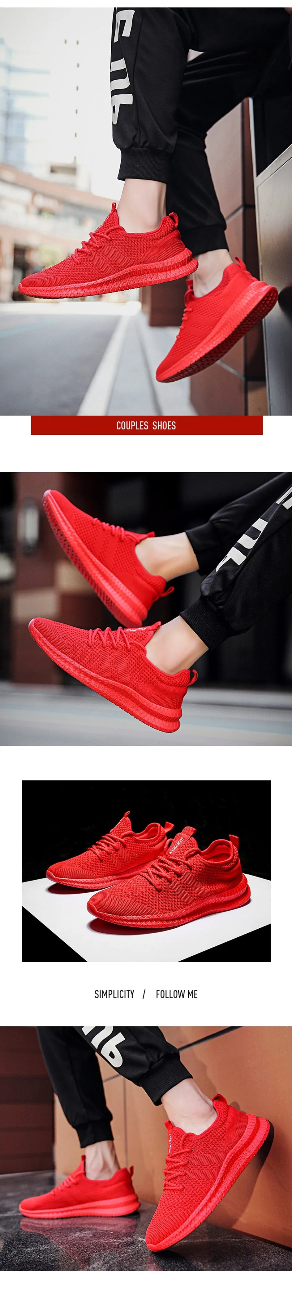 Men Running Shoes Lace up Men Sport Shoes Lightweight Comfortable Breathable Walking Sneakers