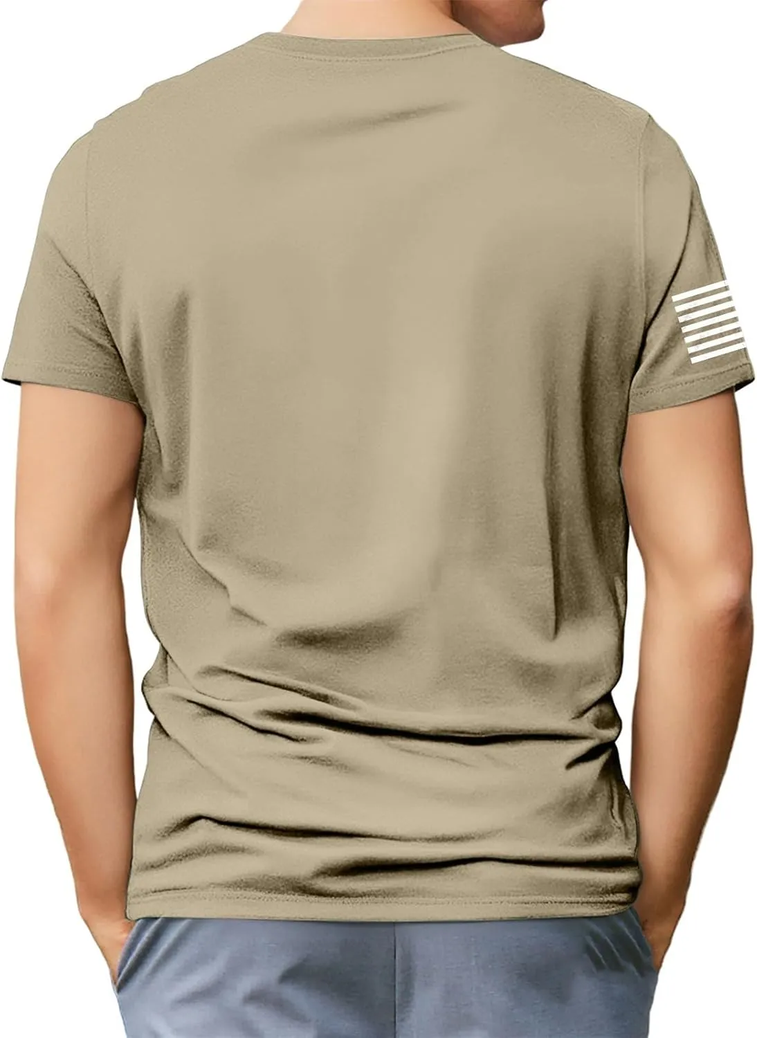 Men's American Flag Shirt Sleeve 1776 USA Graphic Dry Fit Cotton Comfortable T-Shirts 4th of July Shirt