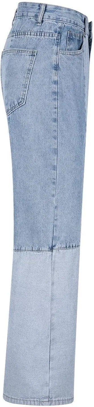 Men's Casual Relaxed Fit Jeans Trousers Denim Pants Baggy Hip Hop Jeans Wide Leg Straight Leg Vintage Jeans