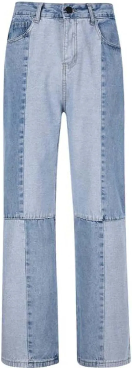Men's Casual Relaxed Fit Jeans Trousers Denim Pants Baggy Hip Hop Jeans Wide Leg Straight Leg Vintage Jeans