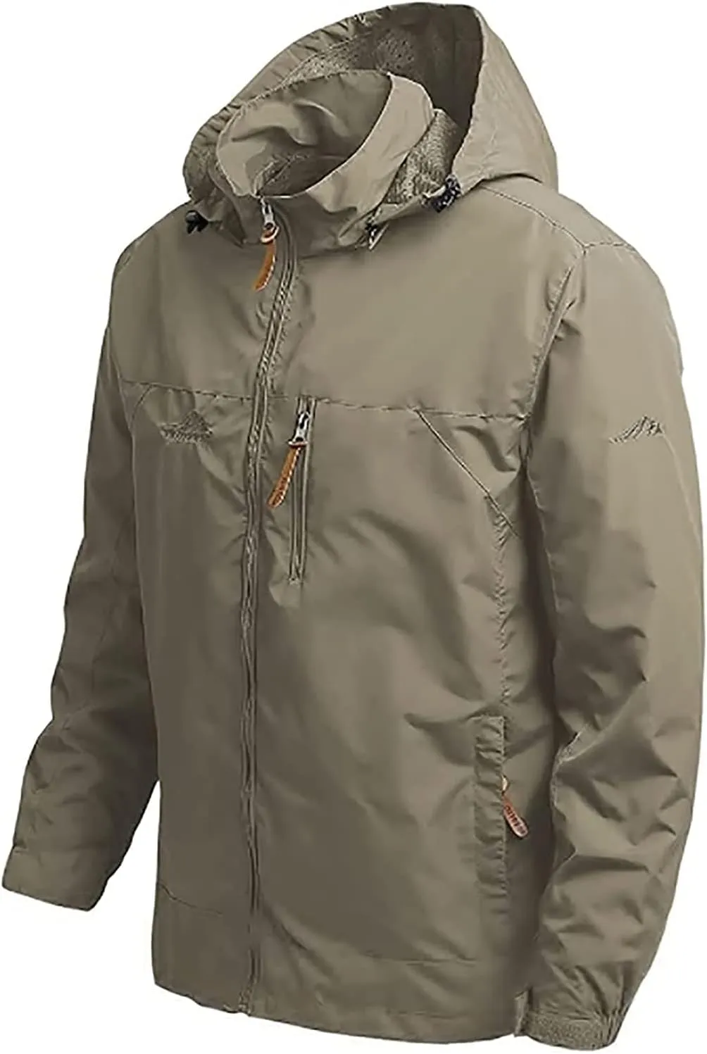 Men's Jacket, Waterproof Rain Jacket, Windproof Raincoat for Cycling, Breathable Windbreaker Transitional Jacket