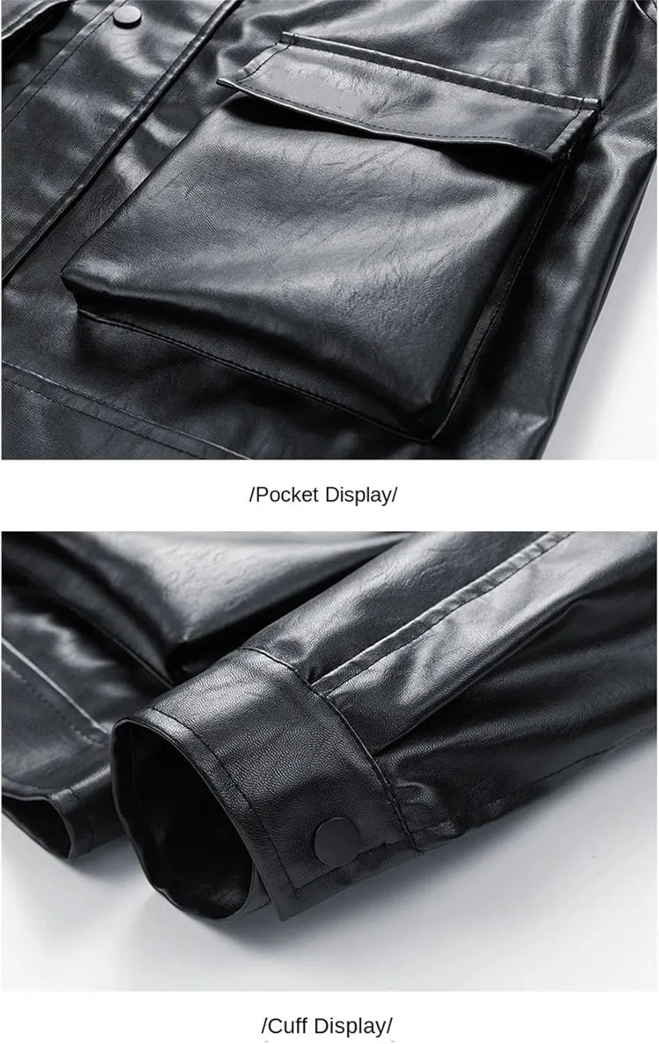 Men's Loose Retro Handsome Motorcycle Leather Jacket Comfortable Breathable Collar Coat