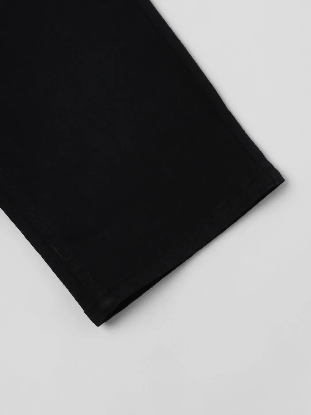 Men's Straight Fit Rinse Black Stretchable Jeans