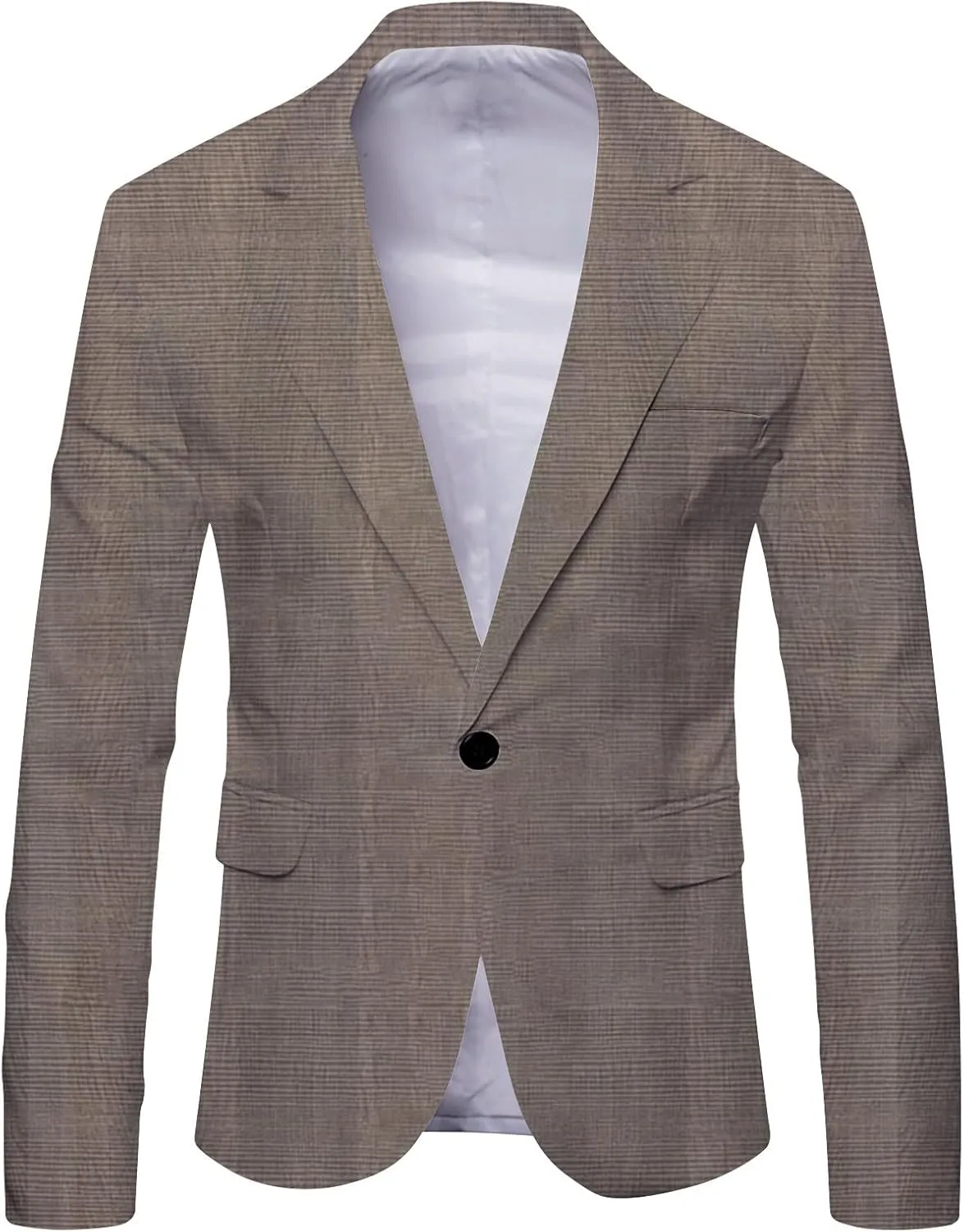 Men's Striped Print Blazer One Button Regular Fit Sport Coat Fashionable Casual Comfortable Business Workout Blazer