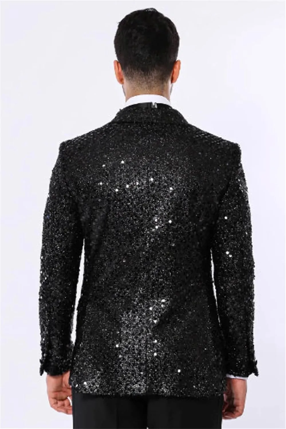 Men's Suits Sequin Suit Men 2 Piece Slim Fit Blazer Jacket Pants Tuxedo Set for Dinner,Prom,Wedding
