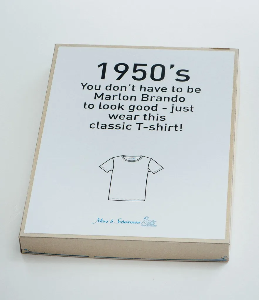 Merz b. Schwanen 1950s Crew Neck Tee - Ink Blue
