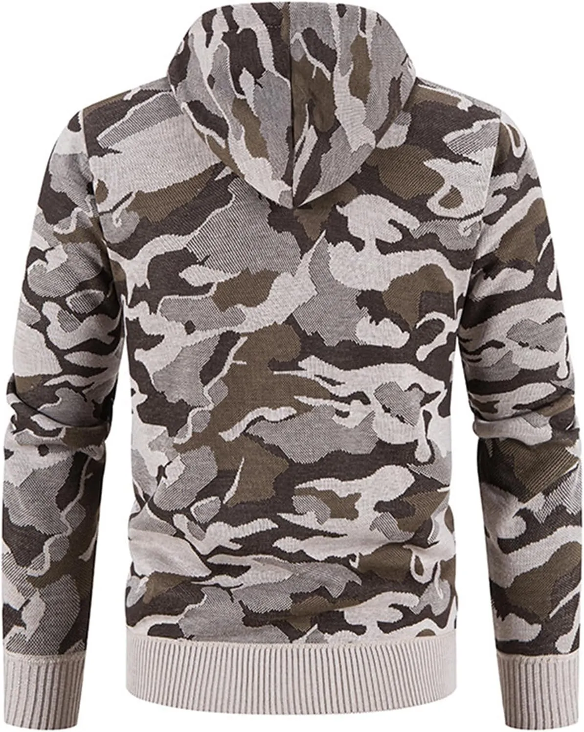 Mmoneyake Mens Camo Full Zip Hoodie Athletic Soft Sherpa Lined Fleece Hooded Sweater Jacket Long Sleeve Sweatshirt Sport Coat
