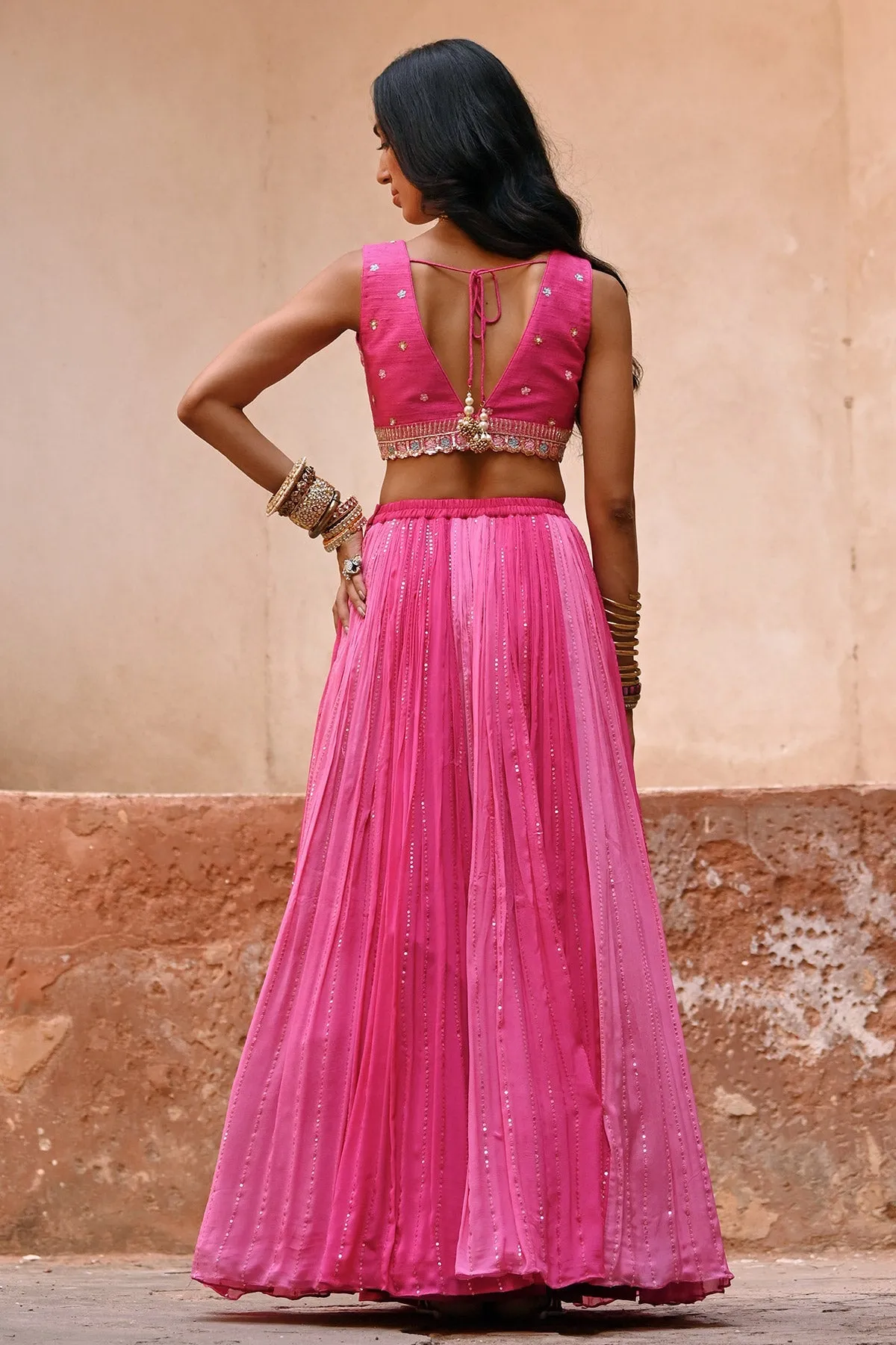 Nisha Aggarwal in Ombre Meadow Set