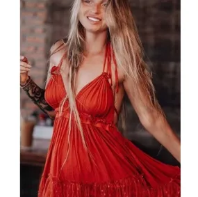 Open Back Mini Dress