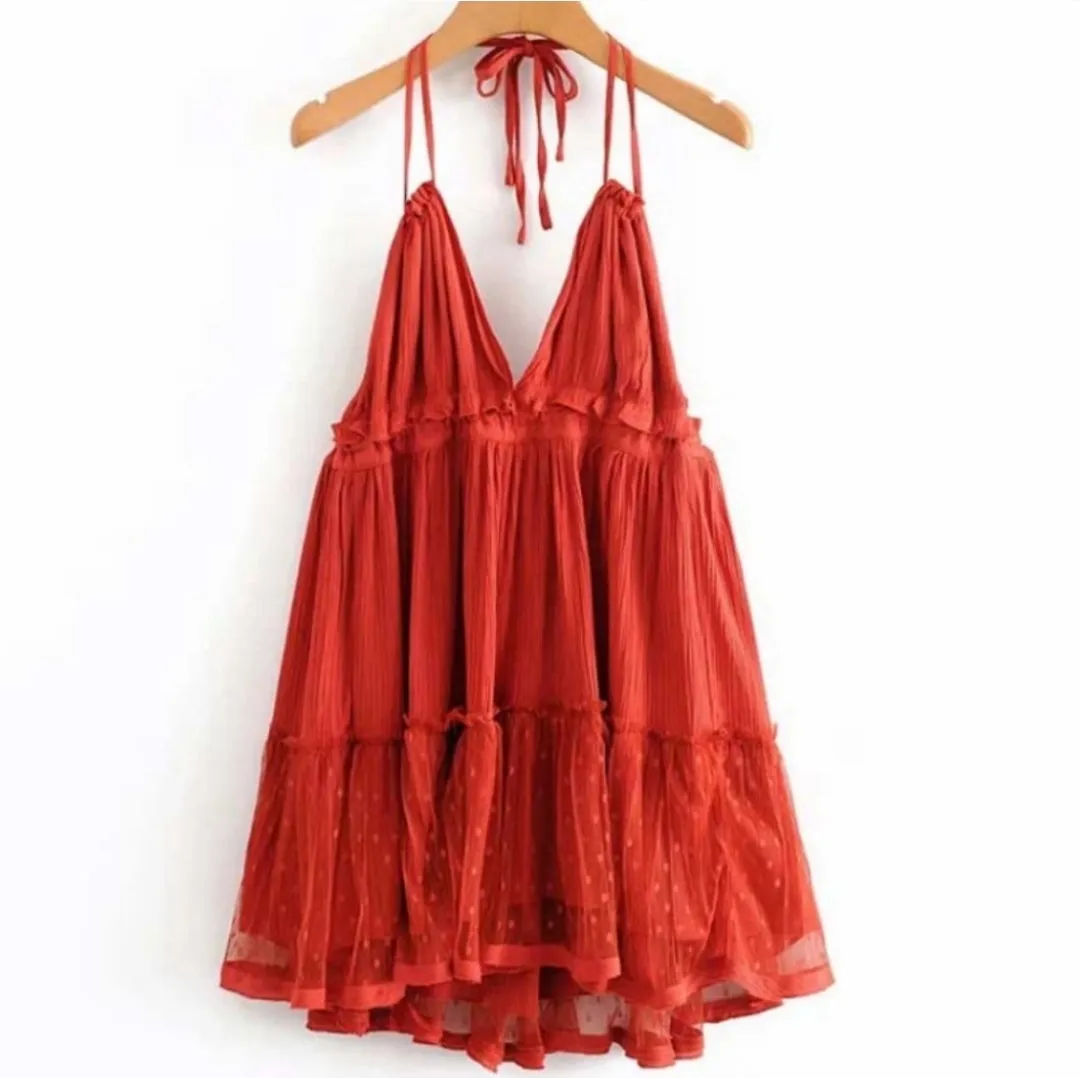 Open Back Mini Dress