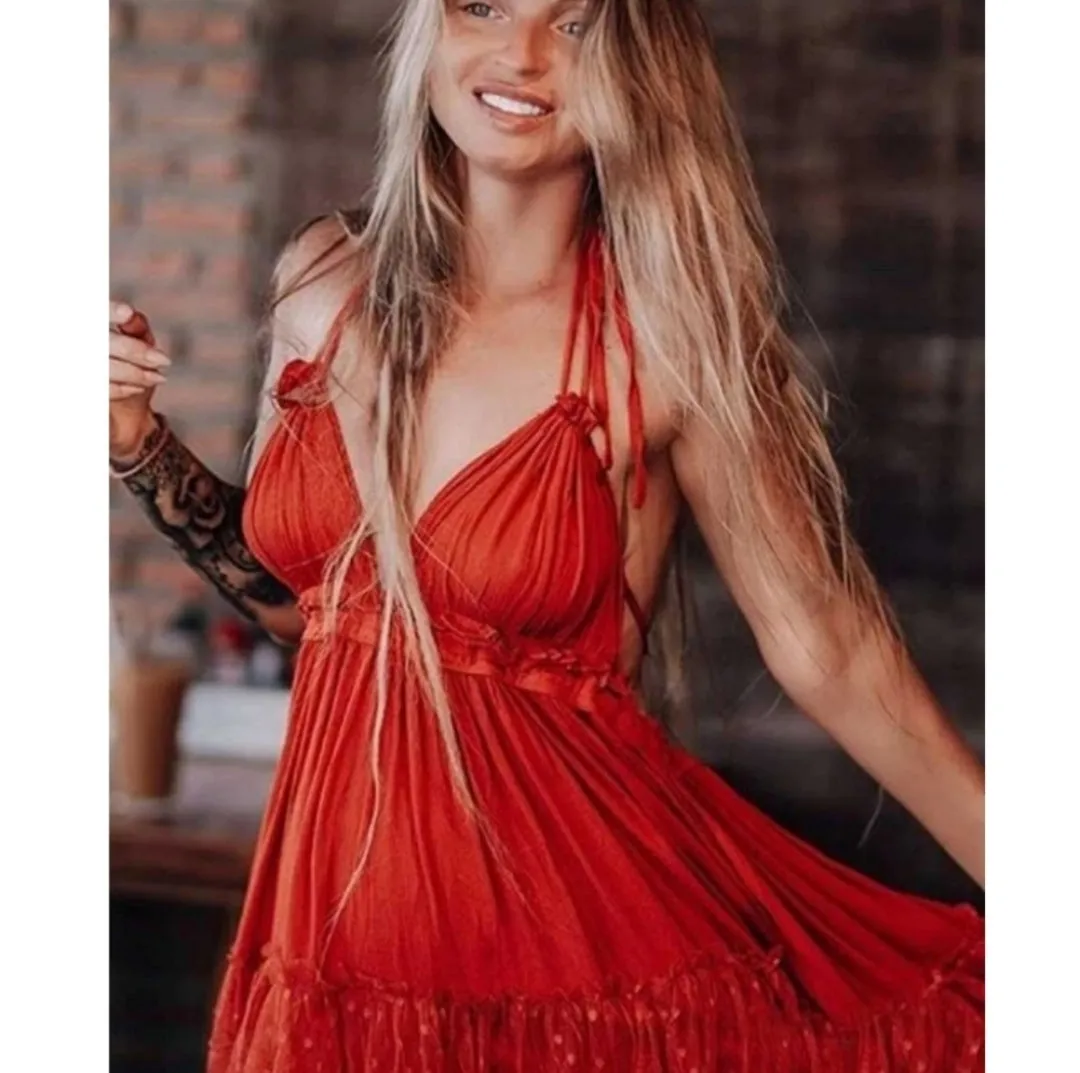 Open Back Mini Dress