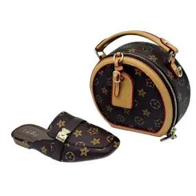 Pointed Toe Loafers and Mini Bag Set