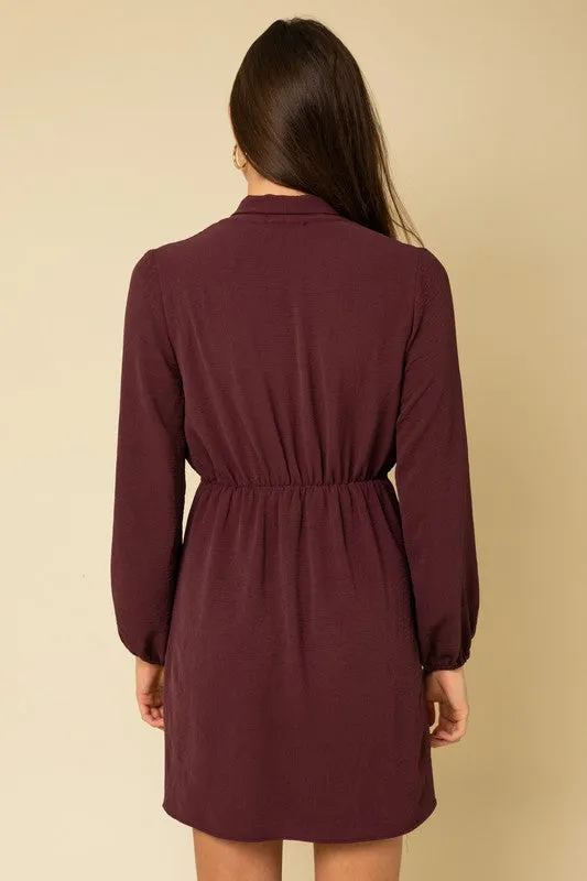 Red Bean Wrap Dress