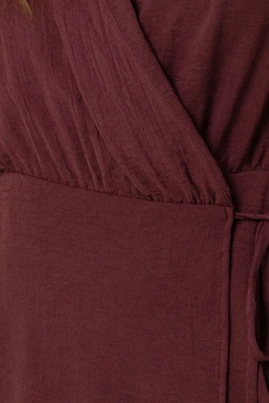 Red Bean Wrap Dress
