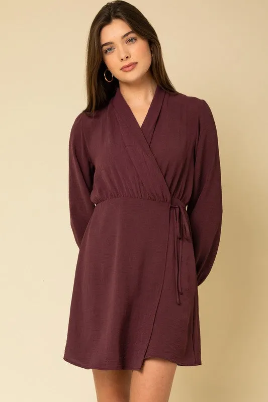 Red Bean Wrap Dress
