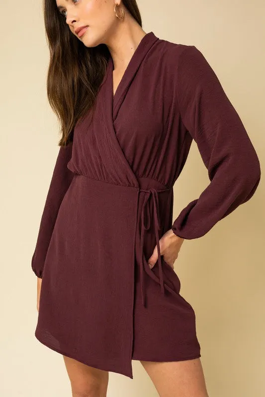Red Bean Wrap Dress