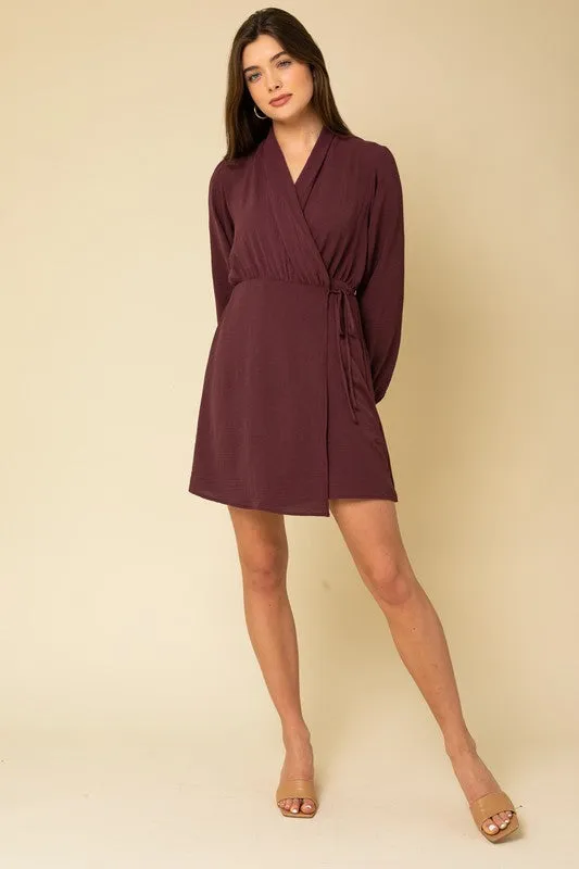 Red Bean Wrap Dress